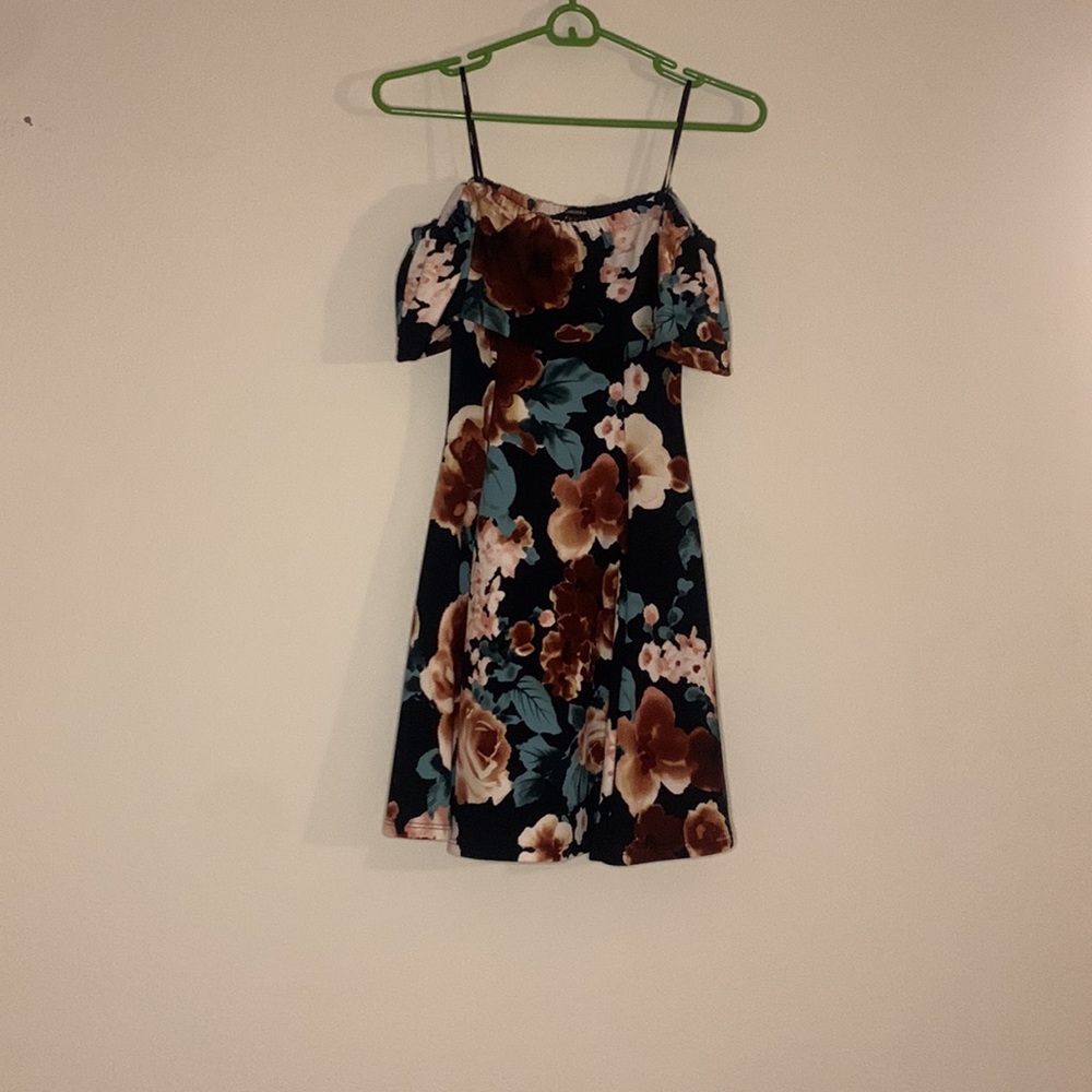 F21 Floral Off Shoulder Flowy Mini Dress